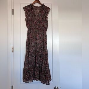 Floral Ruffle Sleeve Dress